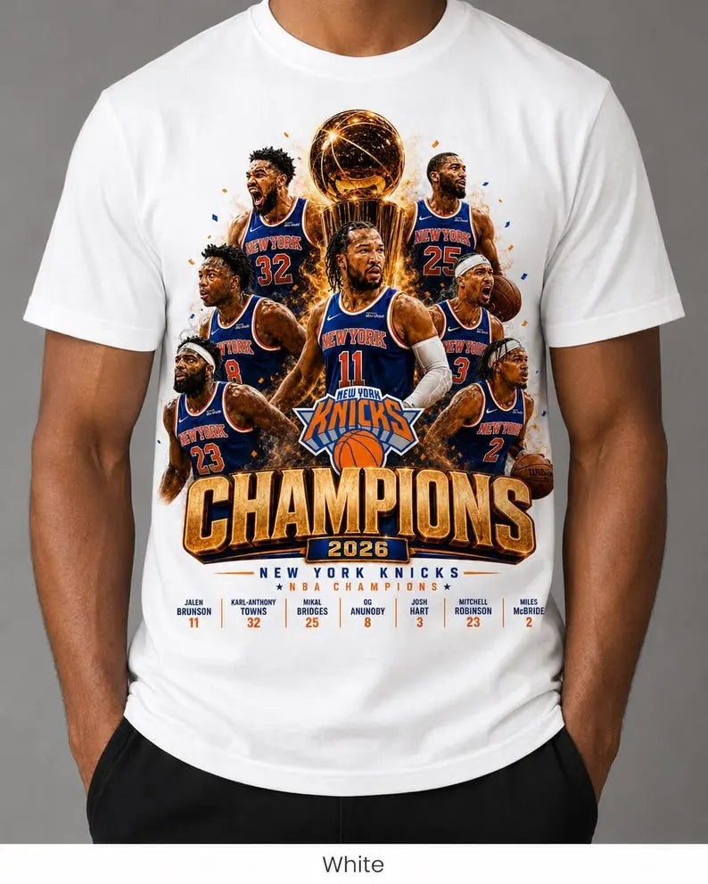 New York Hoops Championship Energy Graphic T-Shirt for Basketball Fans