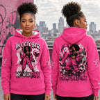 October Awareness Horror Hoodie with Ribbon Graphic for Spooky Season Support