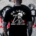 Peak Sarcasm: Monkeysober "Nobody Gives A Shit" Skeleton Tee