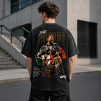 MMA Fighter Graphic Vintage Washed Oversized Streetwear T-Shirt