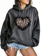 Distressed Leopard Heart Hoodie for Western Streetwear and Cozy Casual Outfits