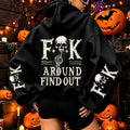 Skeleton Find Out Graphic Hoodie for Bold Halloween Streetwear Outfits