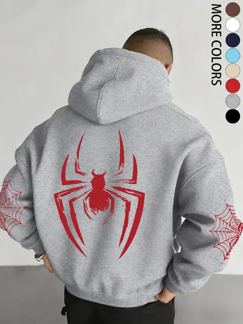 Vintage Spider Graphic Hoodie for Streetwear Fans and Casual Everyday Fashion Style