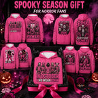 October Awareness Horror Hoodie with Ribbon Graphic for Spooky Season Support