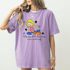 MadFits Washed Lilac What Dreams Are Made Of Y2K Retro Tee Lifestyle Front View