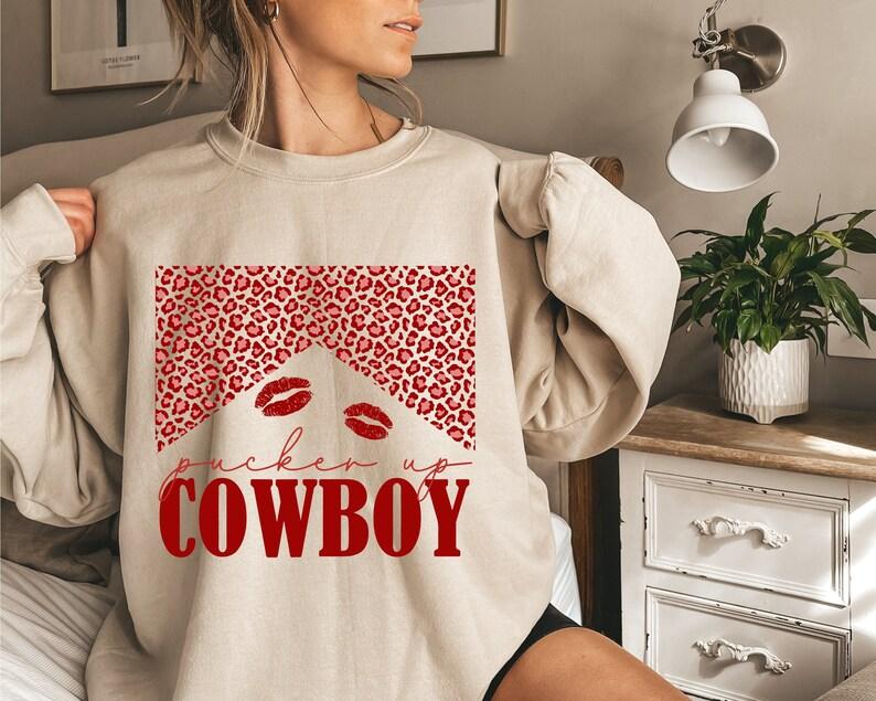 Western Valentine Cowboy Sweatshirt, Funny Valentine Sweater, Western Hearts Shirt