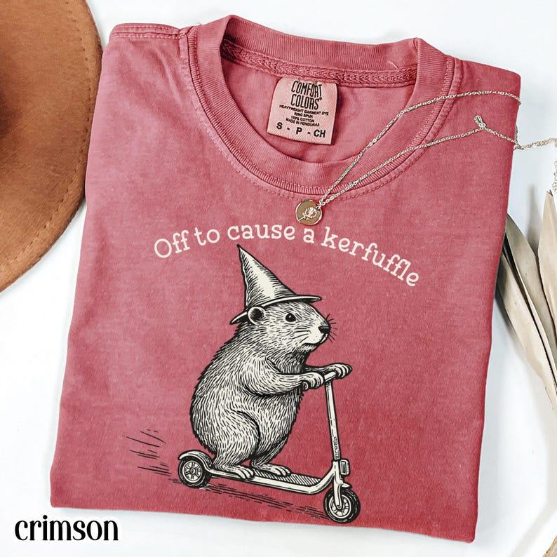 "Off To Cause A Kerfuffle" Funny Meme Shirt | Chaotic Wizard Tee