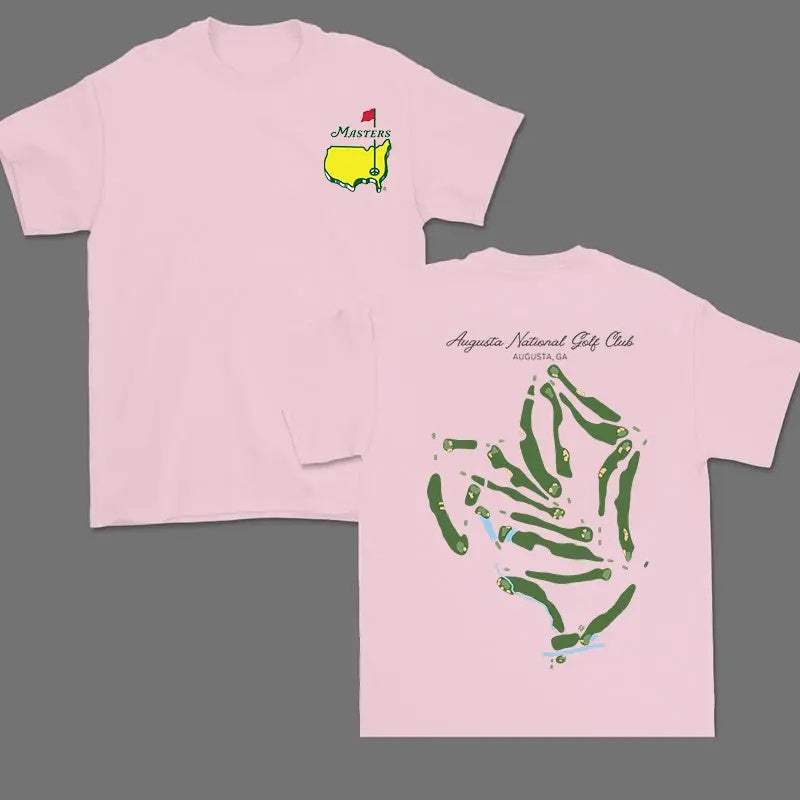 Masters Legend Augusta National Course Map Tee - A Tribute to Golf Heritage