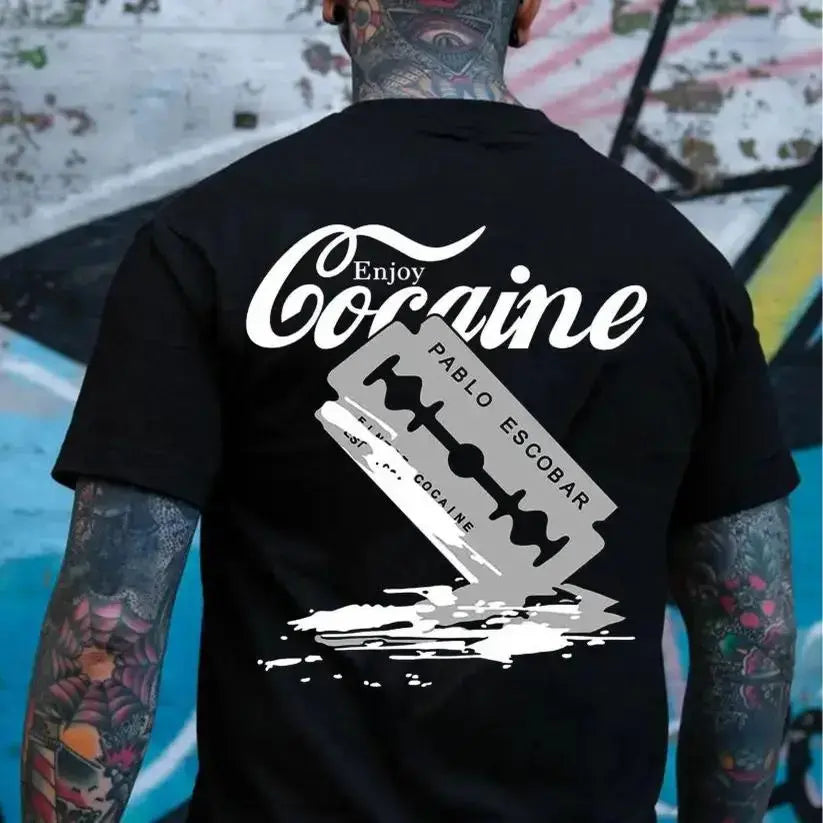 Rebel Culture: Vintage Pablo Escobar "Enjoy" Parody Graphic Tee