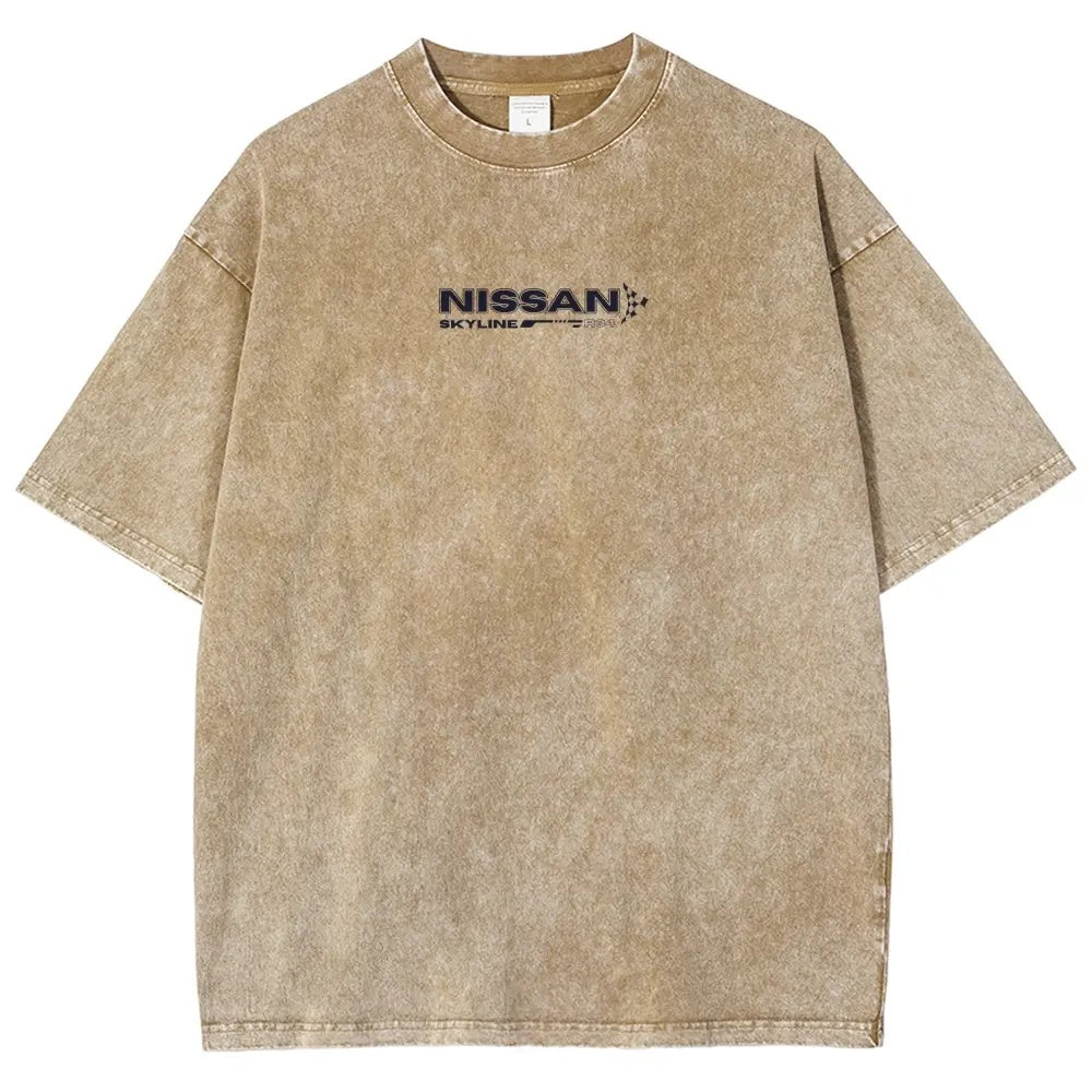 Legendary JDM Skyline R34 Vintage Washed Oversized Graphic Tee