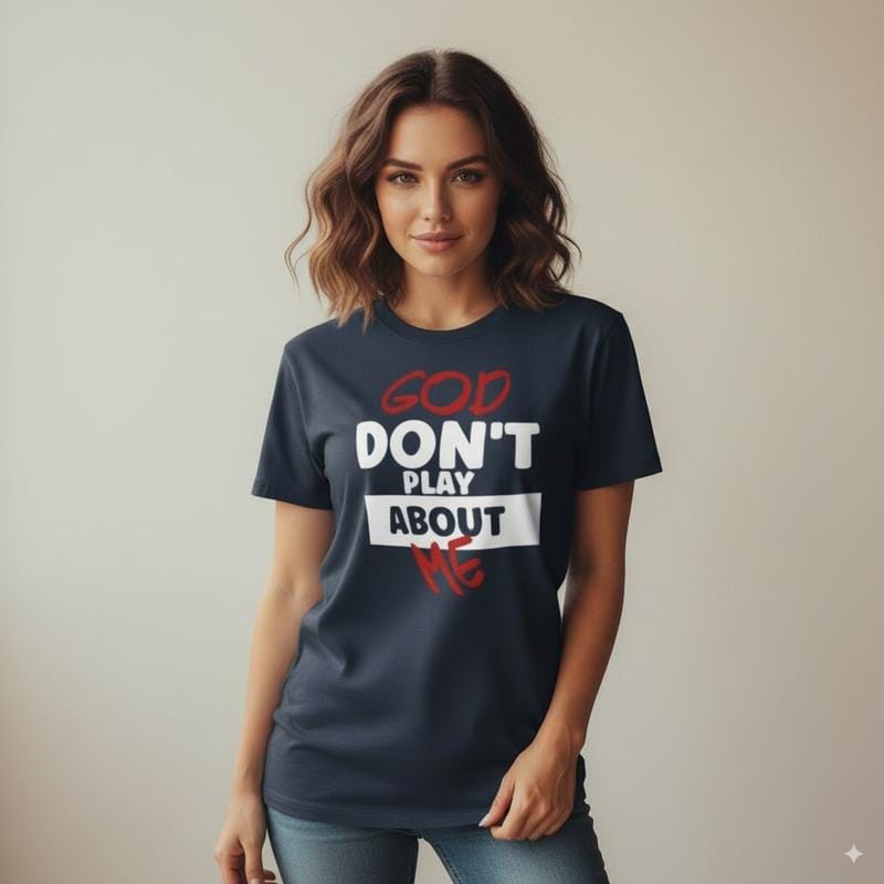 Plus Size "God Don't Play About Me" Tee | Trendy Cotton Unisex Top