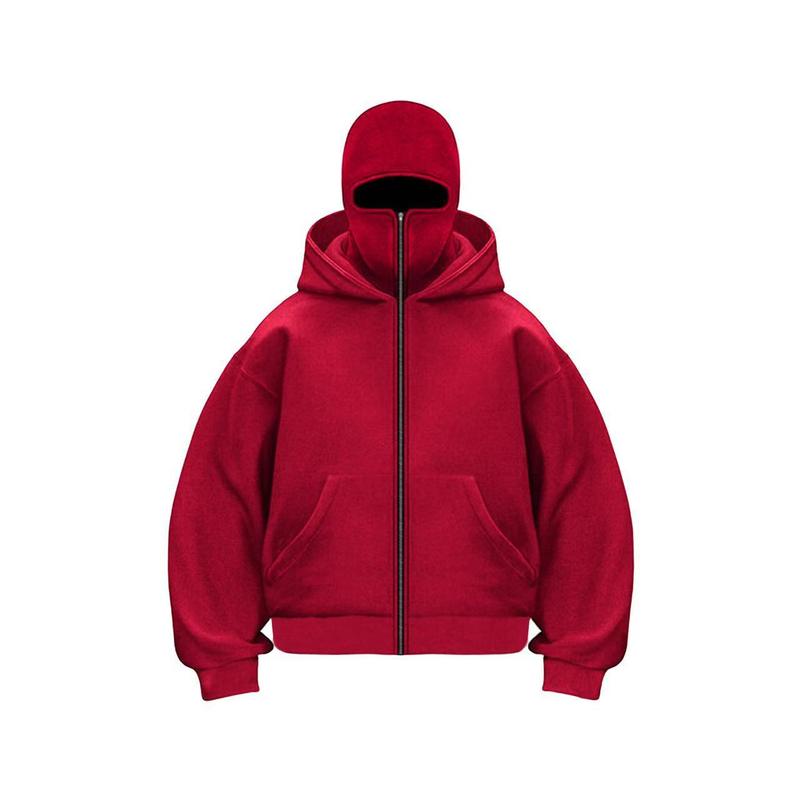 Men’s Balaclava Zip Hoodie for Winter Sports Streetwear and Cold Weather Training