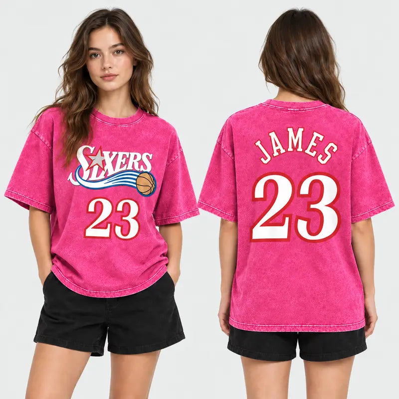 Vintage Basketball Number 23 Graphic Tee for Retro Sports Streetwear Outfits