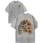 Beauty in the Bones: "Grows Flowers" Ribcage Sunflower Graphic Tee
