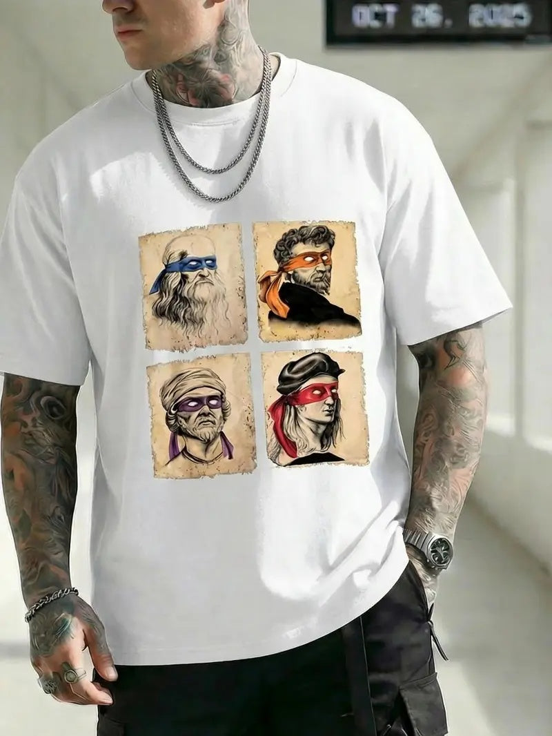 Masterpiece Heroes: Renaissance Artists x TMNT Crossover Graphic Tee