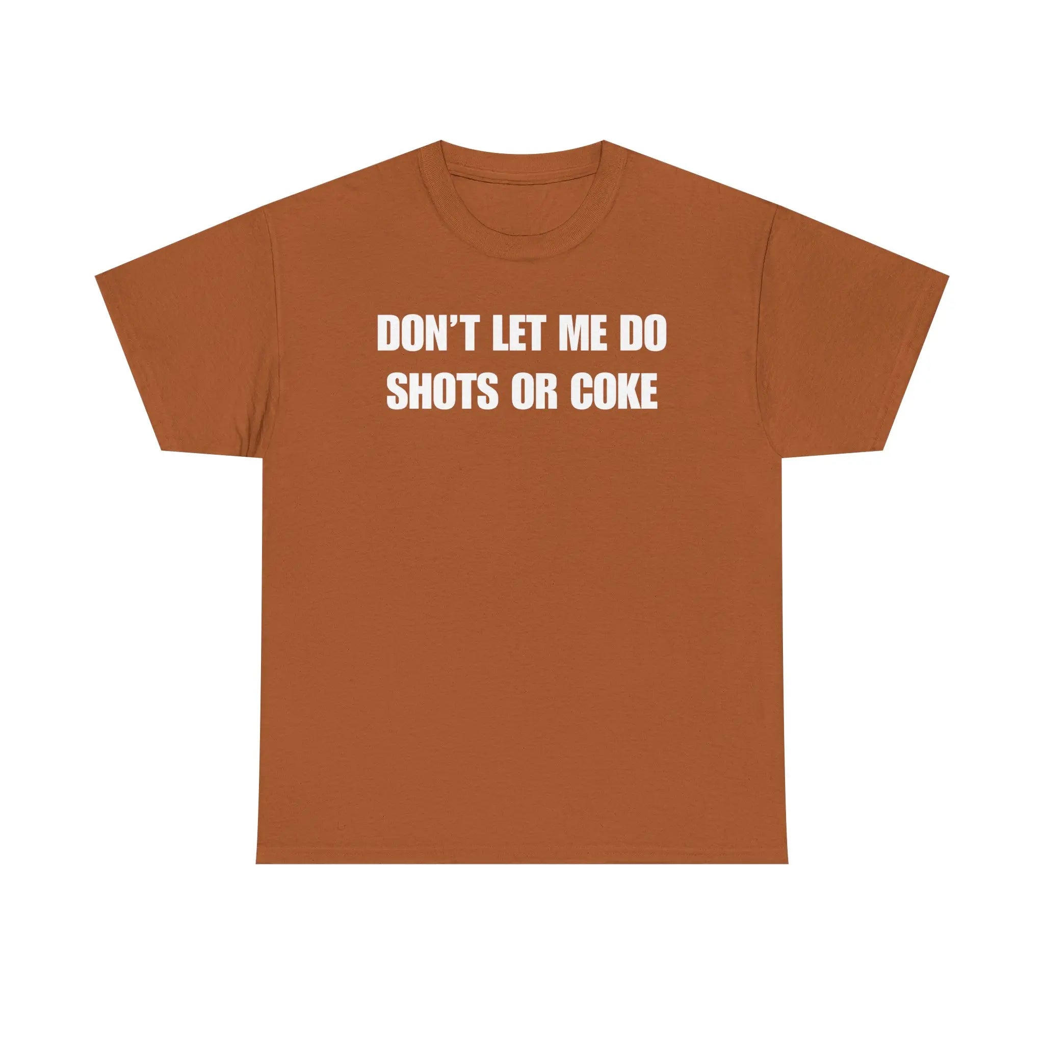 The Party Warning Label: "Shots or Coke" Sarcastic Heavy Cotton Tee