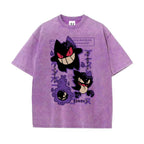 Shadow Realm Style: Gengar "Glitch" Evolution Washed Streetwear Tee