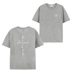 Faith Forward: "Jesus Has My Back" Minimalist Heart & Cross Graphic Tee