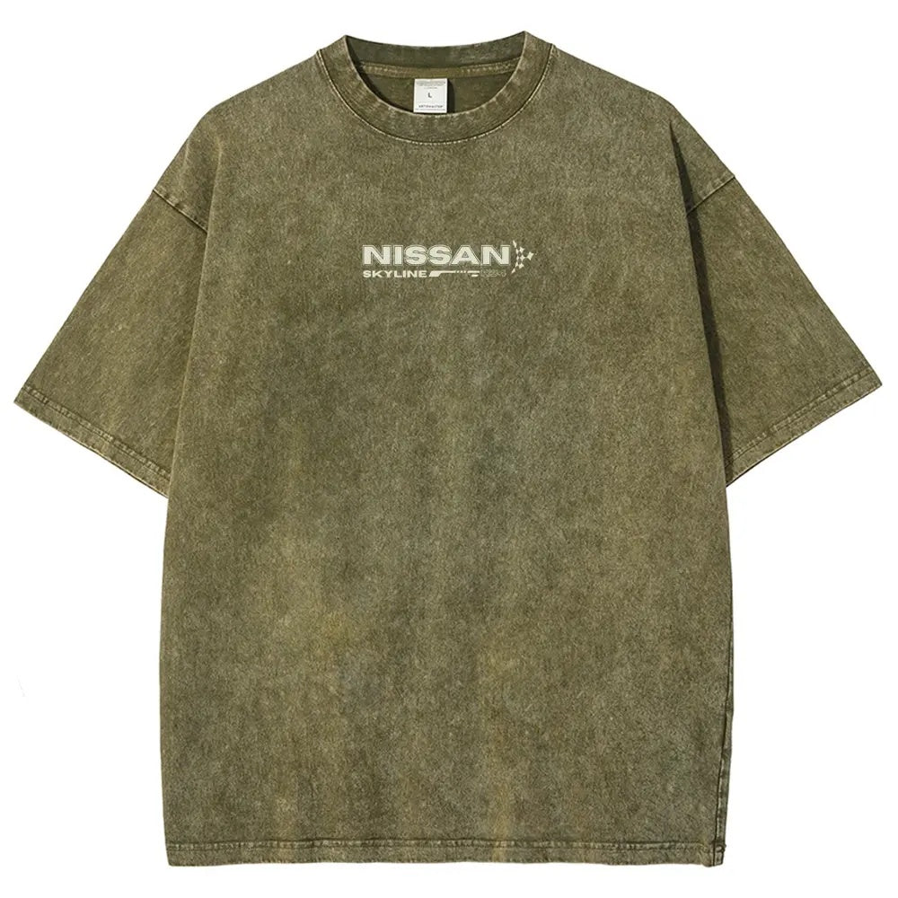 Legendary JDM Skyline R34 Vintage Washed Oversized Graphic Tee
