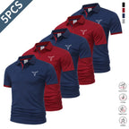 Men's Quick Dry Polo Shirt Set with Sporty Casual Style for Golf and Travel