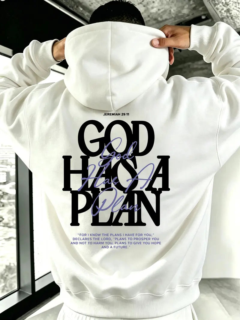 God Has A Plan Faith Hoodie for Inspirational Christian Streetwear Outfits