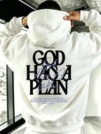 God Has A Plan Faith Hoodie for Inspirational Christian Streetwear Outfits