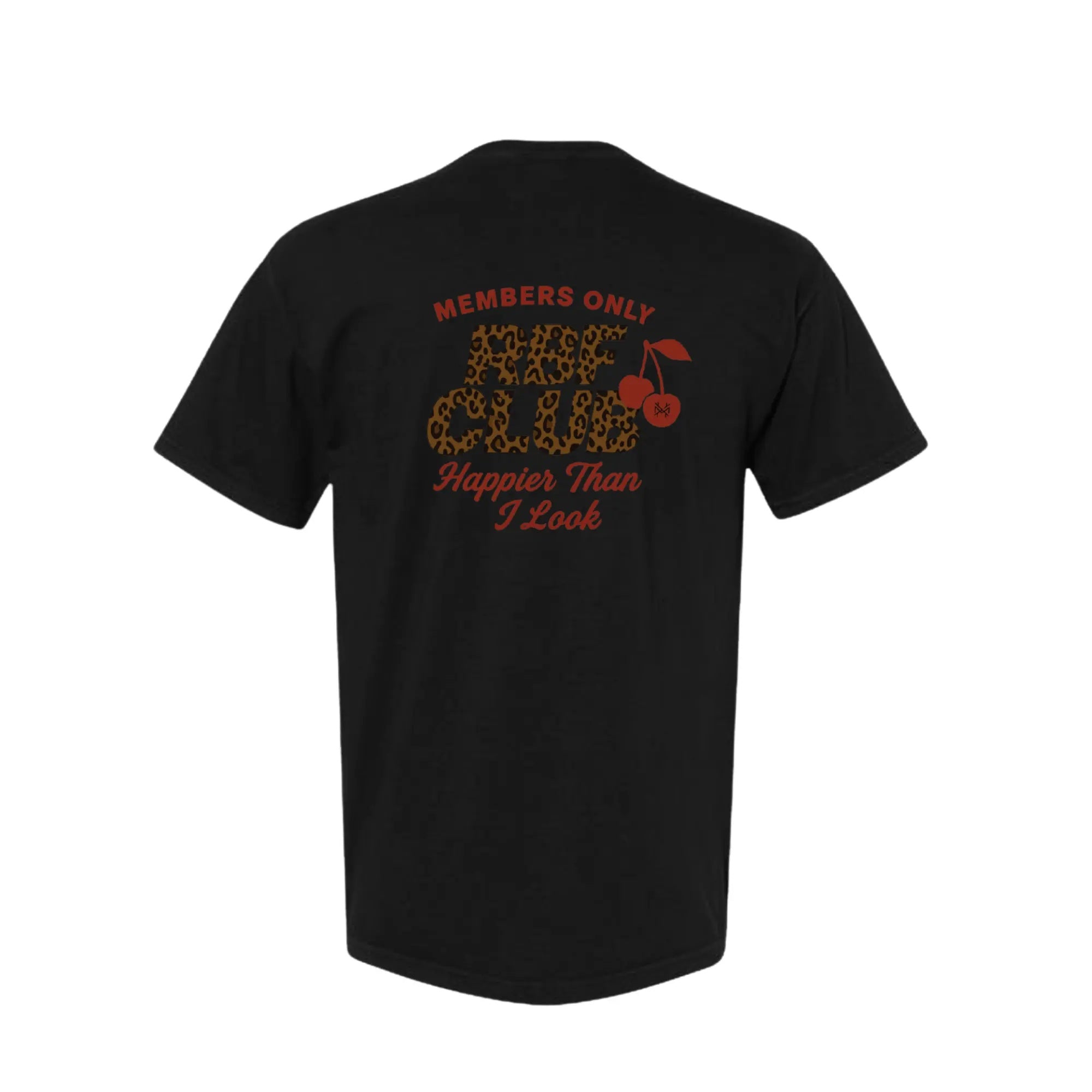 The "Happier Than I Look" RBF Club Cheetah Print Graphic Tee