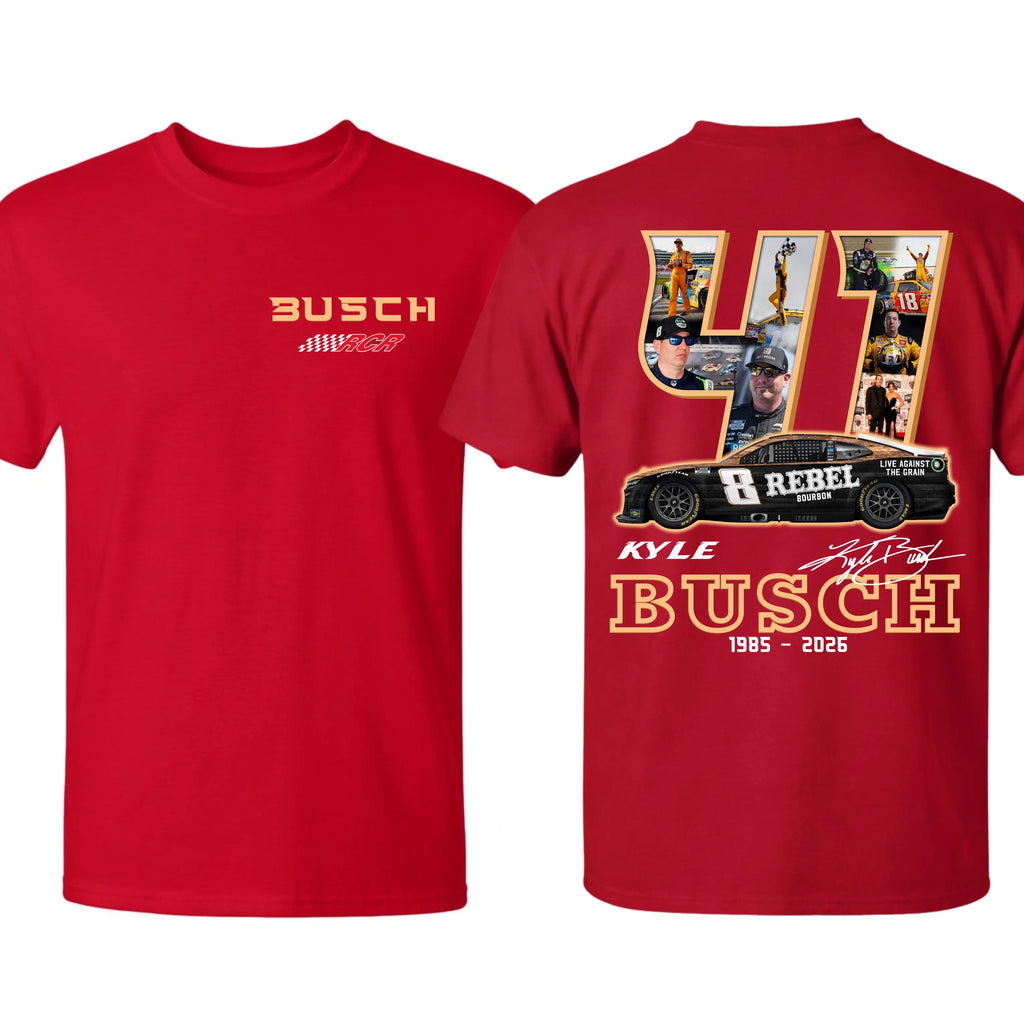 Track Legend Tribute: Kyle Busch "Rowdy Legacy" Commemorative Racing Tee