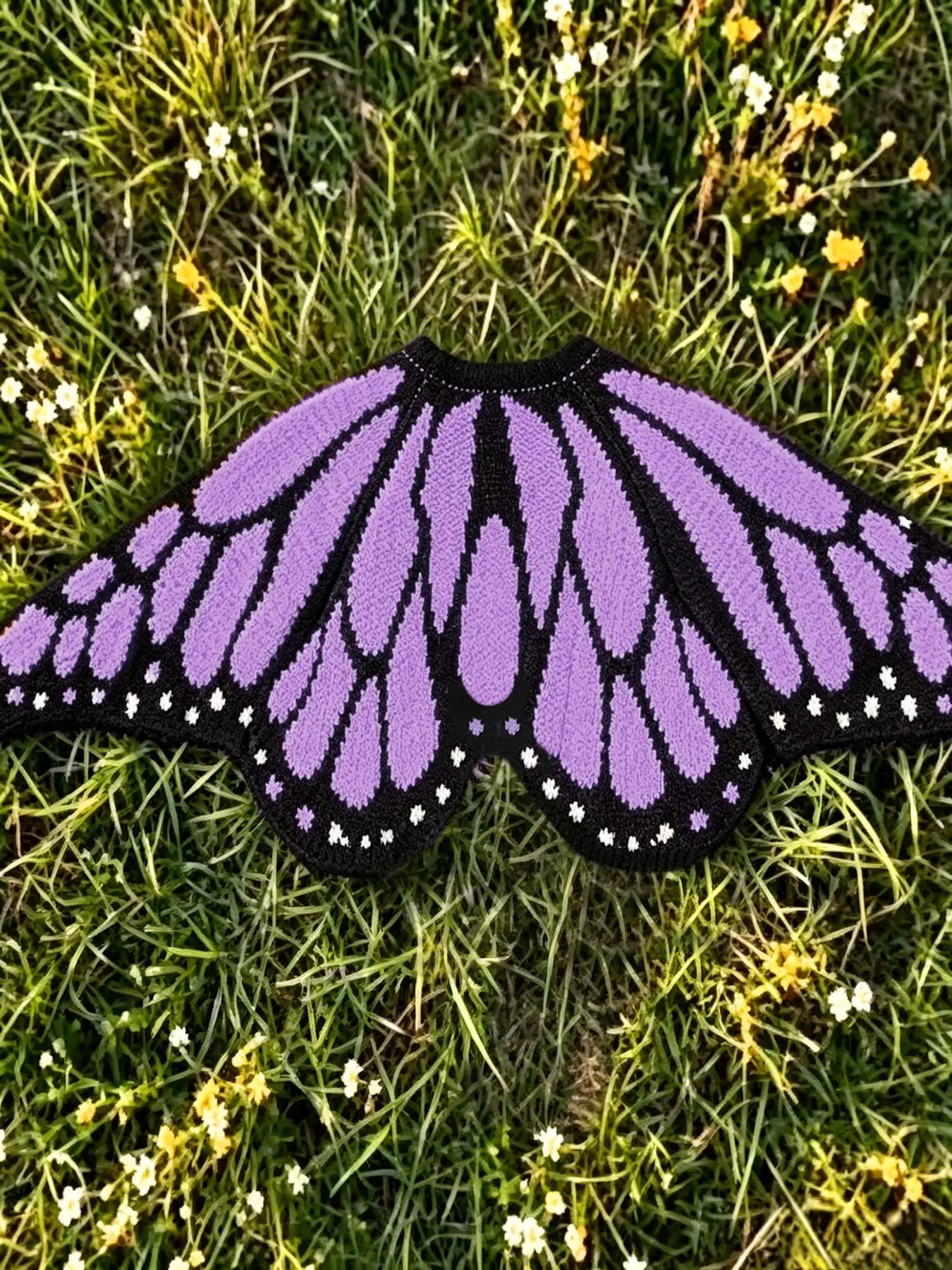 Monarch Butterfly Wings Knit Cardigan for Vacation and Festival Outfits