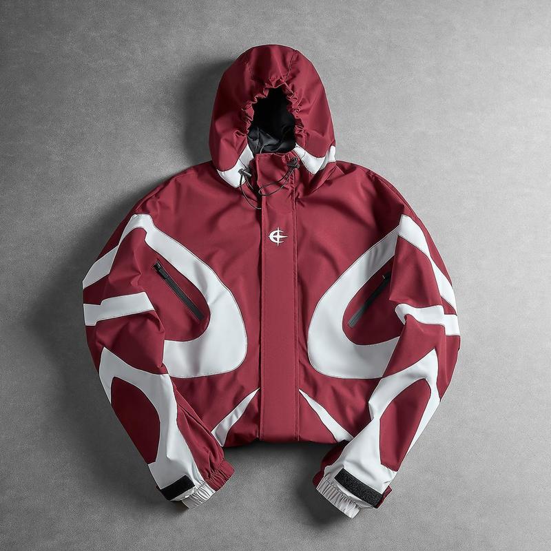 Futuristic Techwear Windbreaker Jacket for Outdoor Streetwear and Spring Layering