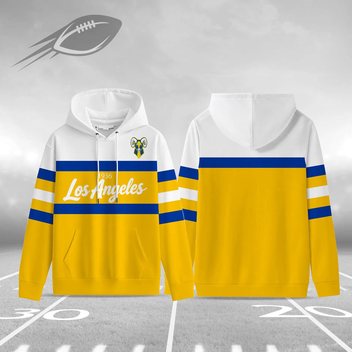 Retro Buffalo Football Hoodie for Game Day Fans and Streetwear Outfits