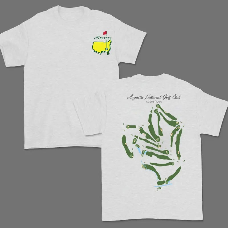 Masters Legend Augusta National Course Map Tee - A Tribute to Golf Heritage