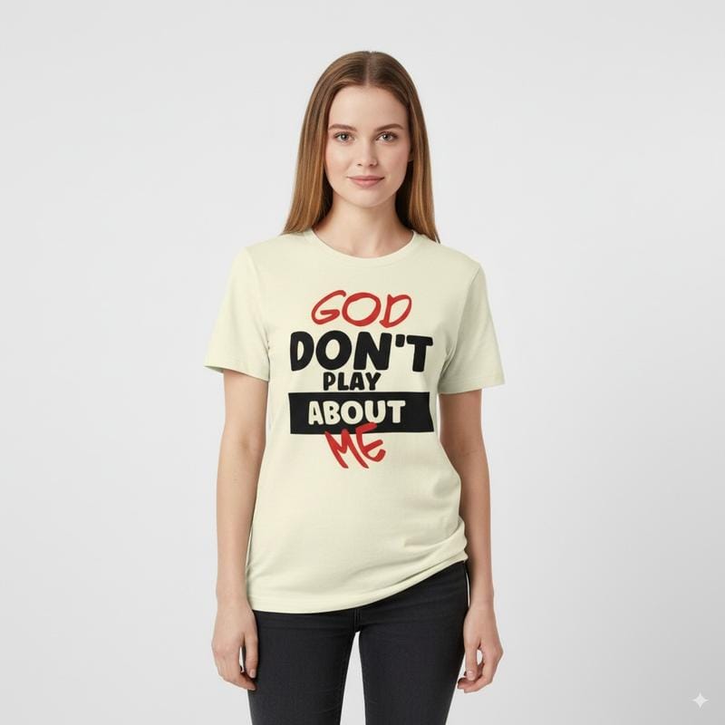Plus Size "God Don't Play About Me" Tee | Trendy Cotton Unisex Top