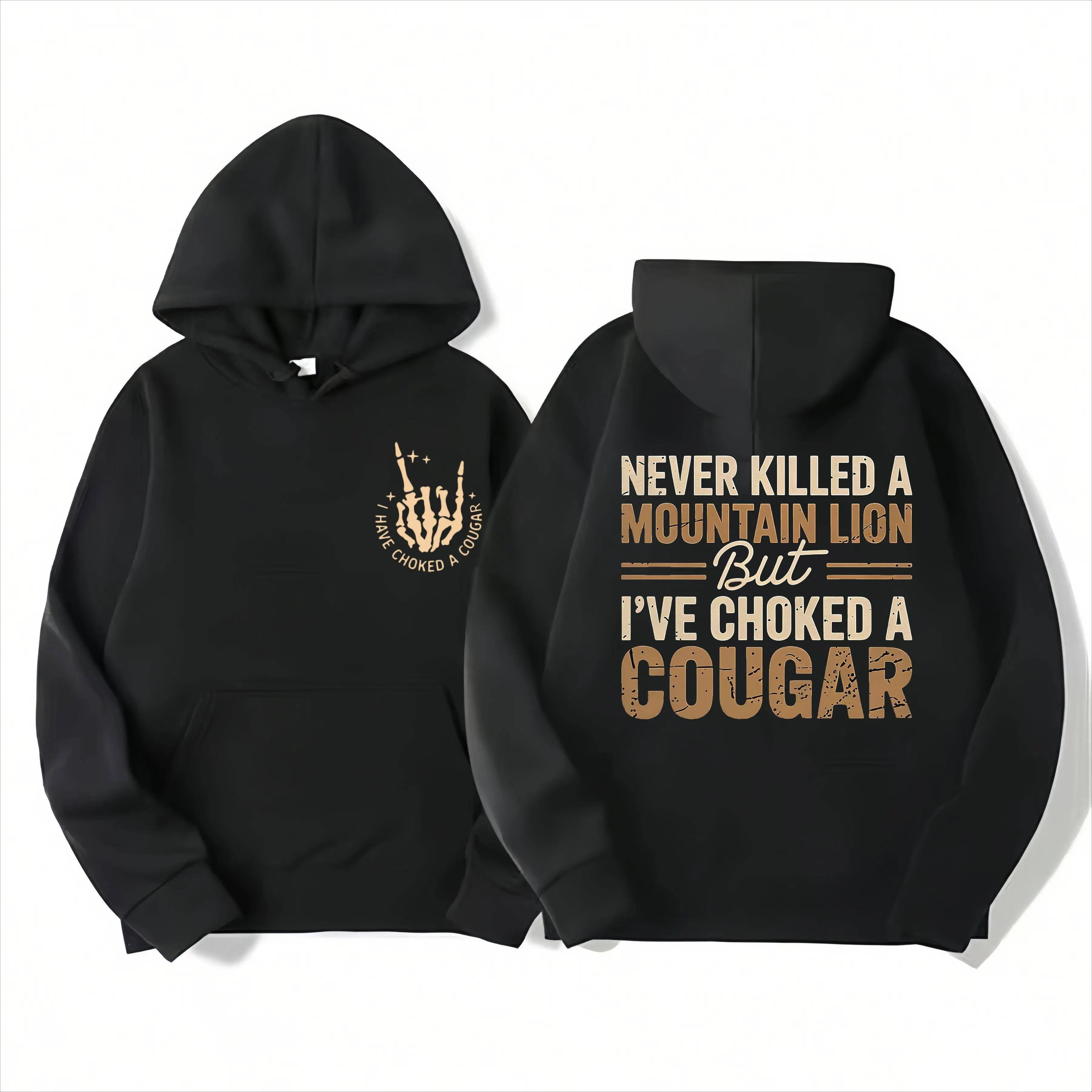 Savage Wit: The 'I've Choked A Cougar' Sarcastic Statement Graphic Tee