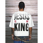 Bold Faith: "Jesus Is My King" Oversized Streetwear Tee