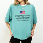 "Liberty & Justice For All" Bold Patriotic Statement Tee - Vintage American Flag Graphic Shirt
