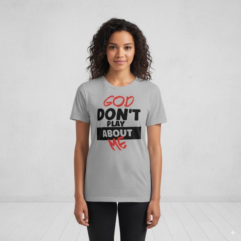 Plus Size "God Don't Play About Me" Tee | Trendy Cotton Unisex Top
