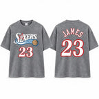 Vintage Basketball Number 23 Graphic Tee for Retro Sports Streetwear Outfits