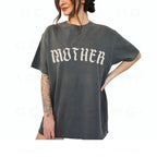 Gothic "MOTHER" Old English Graphic Tee - Edgy Alternative Streetwear for the Unconventional Mom