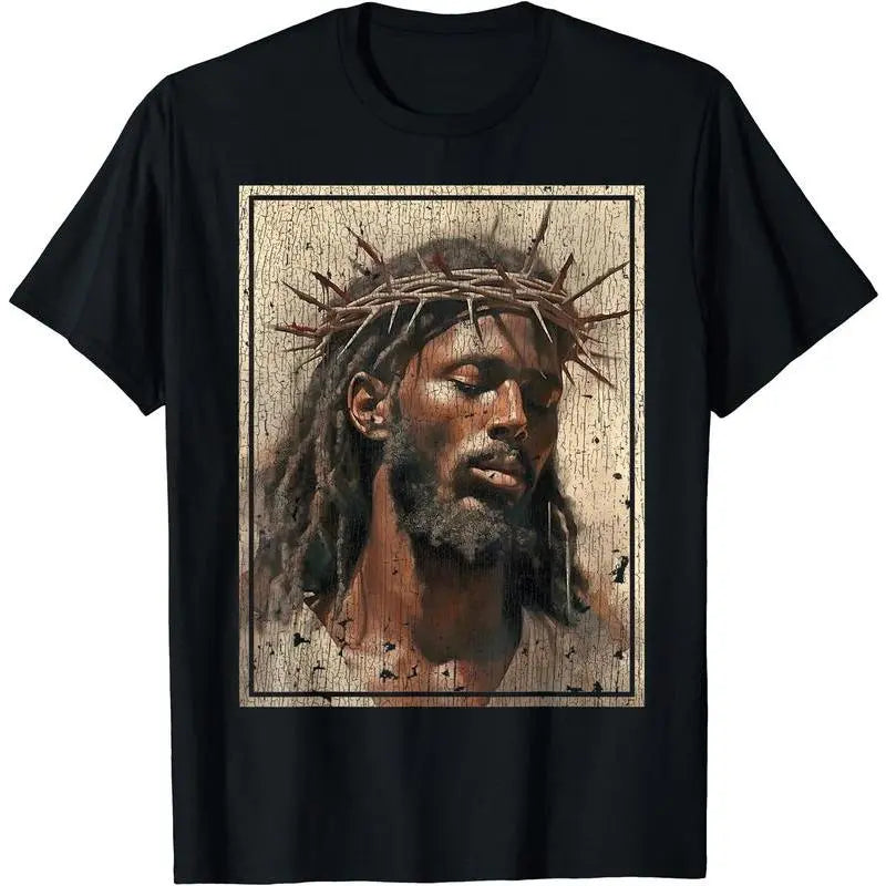 Jesus Crown Of Thorns Graphic T-Shirt for Faith Inspired Streetwear Style
