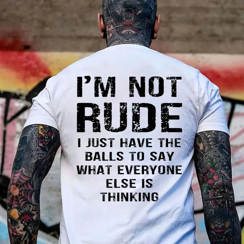 Unapologetic Truth: The 'I'm Not Rude' Bold Statement Graphic Hoodie