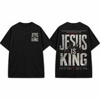 Jesus Is King Christian Hoodie with Revelation Scripture for Faith Streetwear Outfits