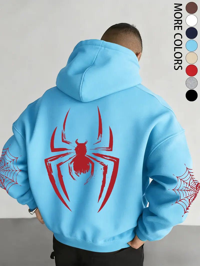 Vintage Spider Graphic Hoodie for Streetwear Fans and Casual Everyday Fashion Style