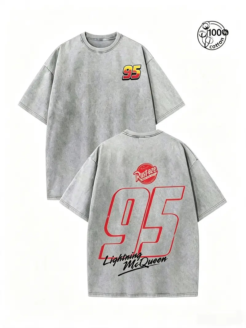 Vintage Racing 95 Graphic Tee for Retro Motorsport Streetwear Fans