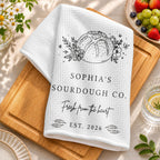Sourdough Co Fresh From The Heart, Personalized Kitchen Towel, Baker Gift - 5