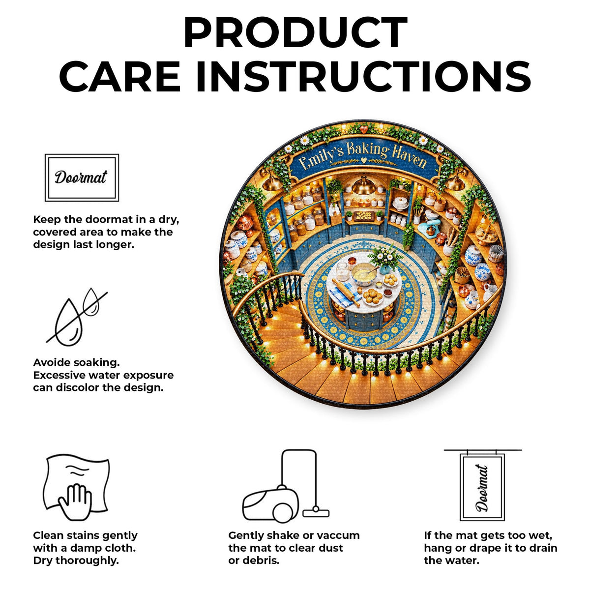 Baking Haven, Personalized Doormat, Gift For Mom and Baking Lovers - 5