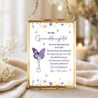 To My Granddaughter Wedding, Personalized Metal Frame Ornament, Gift - 4