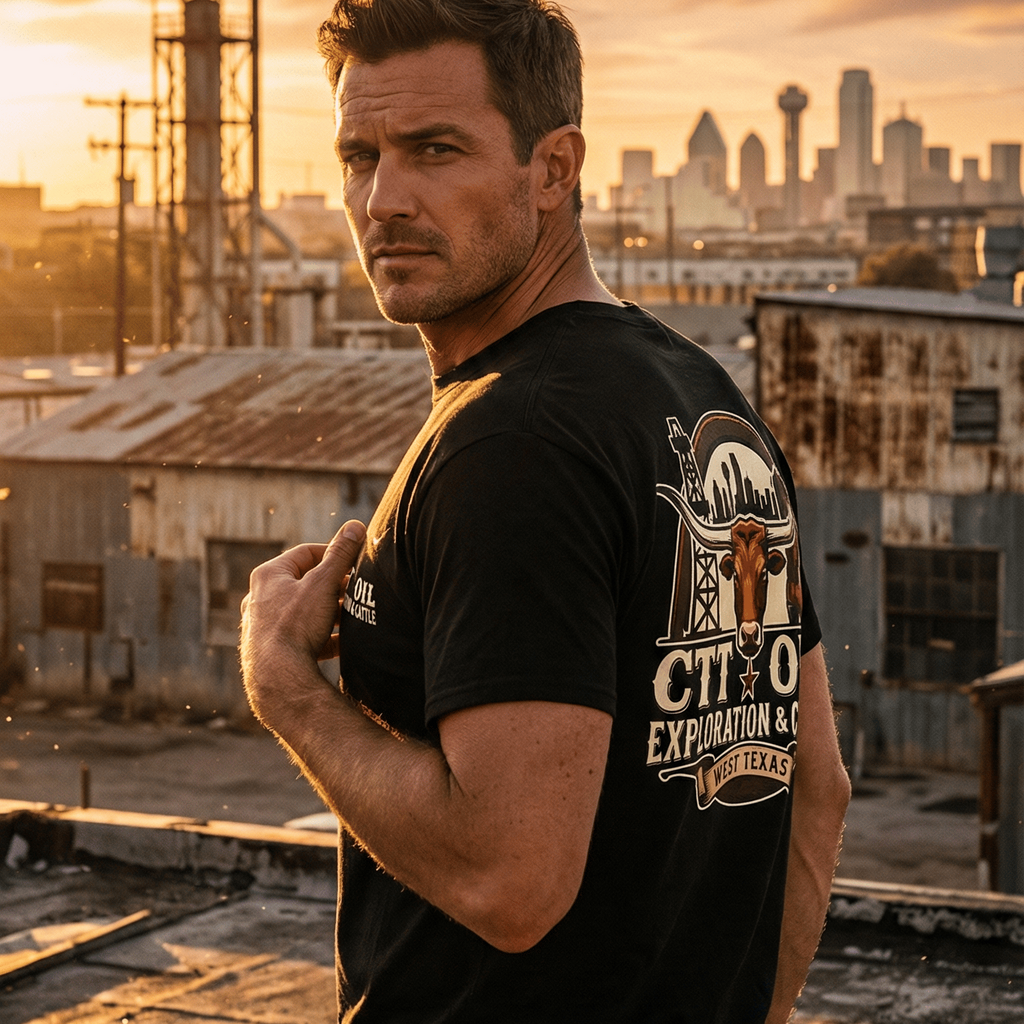 CTT Oil Exploration & Cattle T-Shirt, Hoodie, Sweatshirt  Oilfield Ranch Landman Inspired Workwear Tee