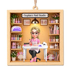 My Nail Studio Custom Nail Artist Design, Wood Ornament, Gift For Nail Techs & Nail Lovers - 12