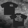 Soulful Streetwear: "Love Yourz" J. Cole Inspired Oversized Lyric Graphic Tee